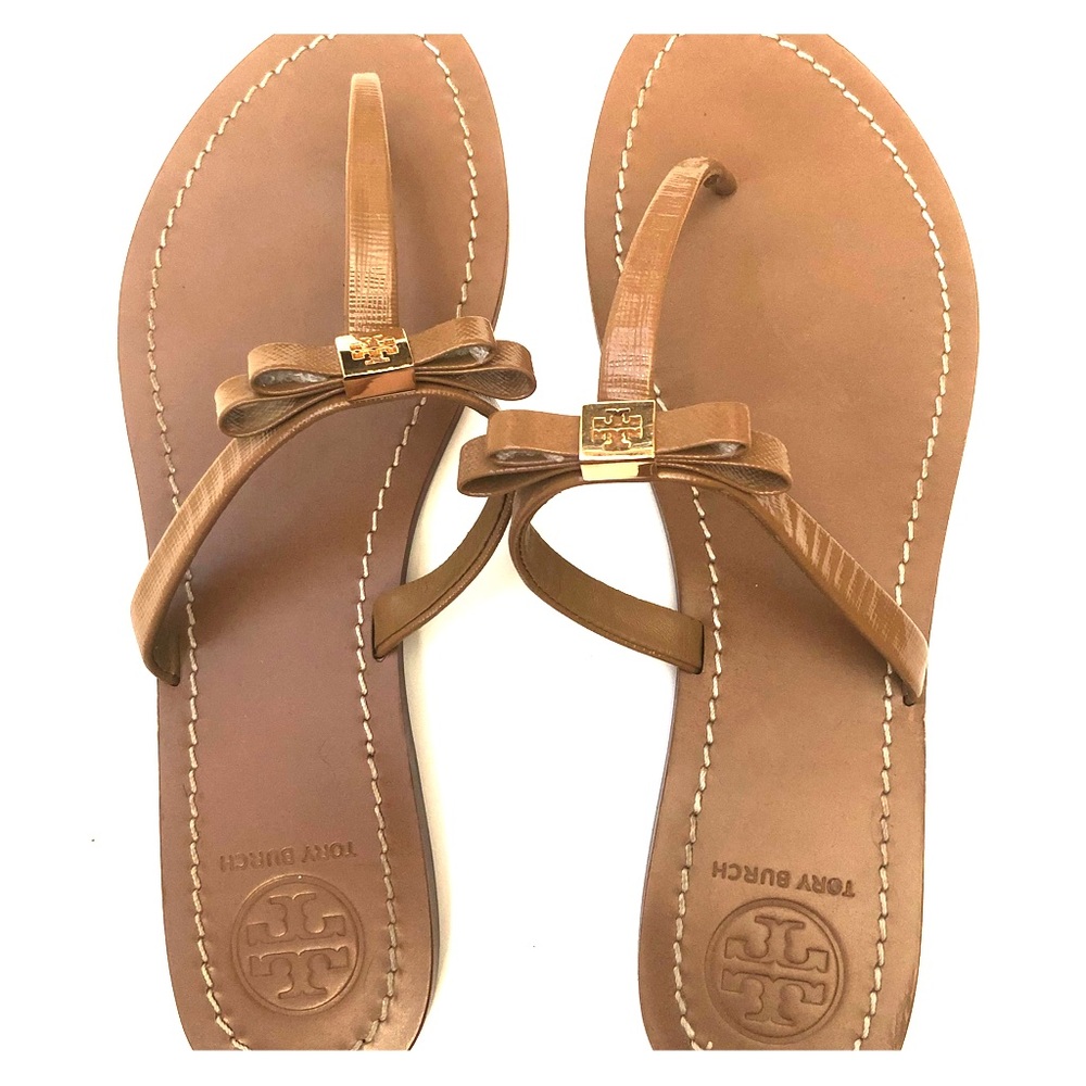 Tory Burch brown sandals size 10.  Worn once!